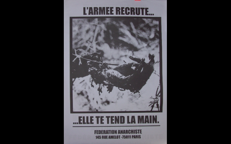 affiche l'armée recrute, Féderation Anarchiste