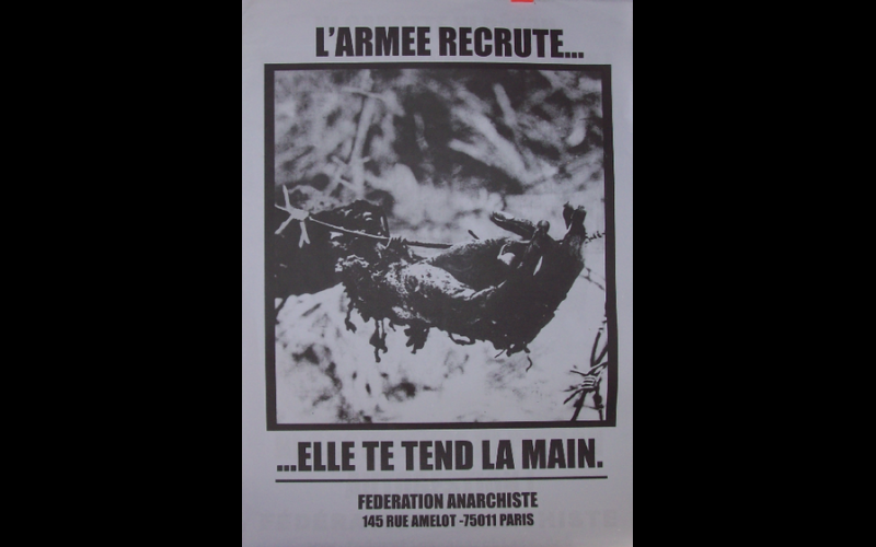 affiche l'armée recrute, Féderation Anarchiste 