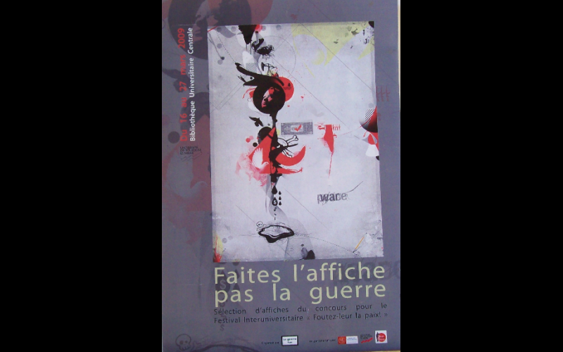 affiche expo festival Foutez-leur la paix, Toulouse, 2009