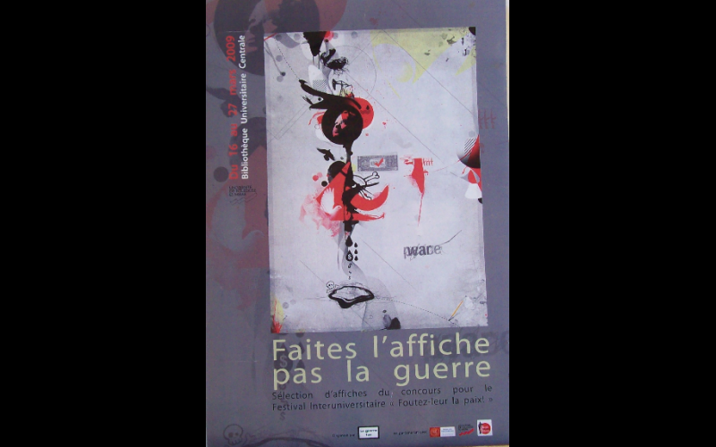 affiche expo festival Foutez-leur la paix, Toulouse, 2009 