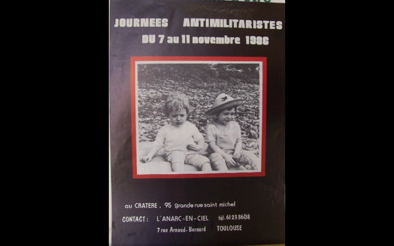 affiche journées antimilitaristes, Toulouse, 1986 