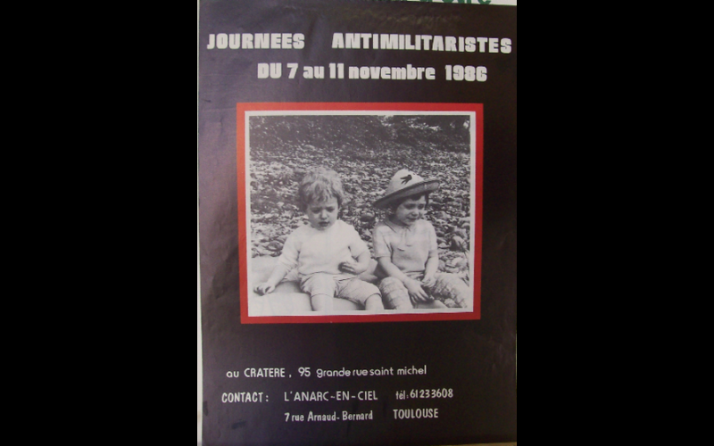 affiche journées antimilitaristes, Toulouse, 1986