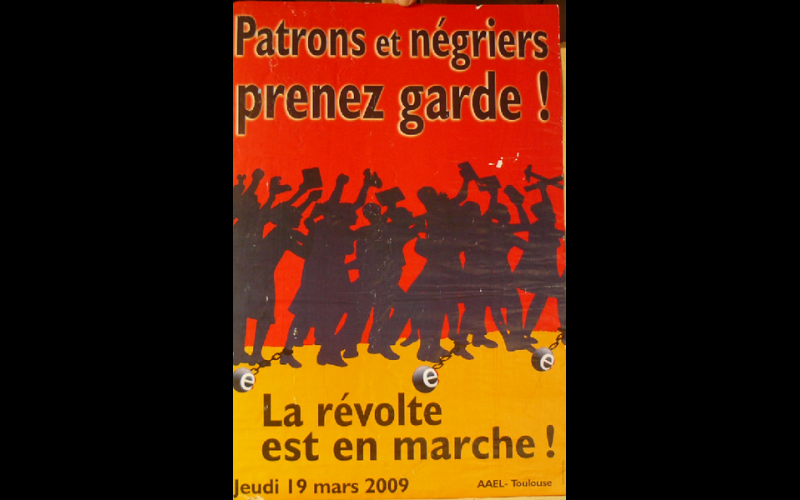 affiche patrons-negriers, AAEL, Toulouse, 2009 