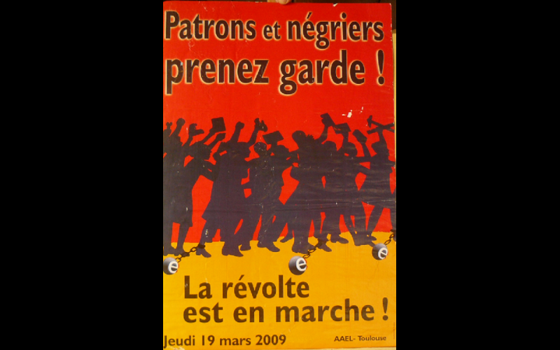affiche patrons-negriers, AAEL, Toulouse, 2009