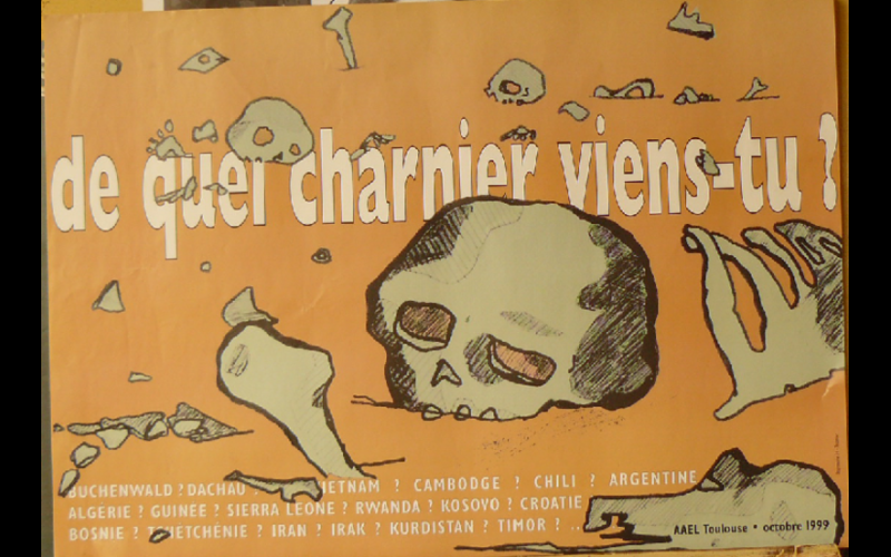 affiche charniers, AAEL, Toulouse, 1999