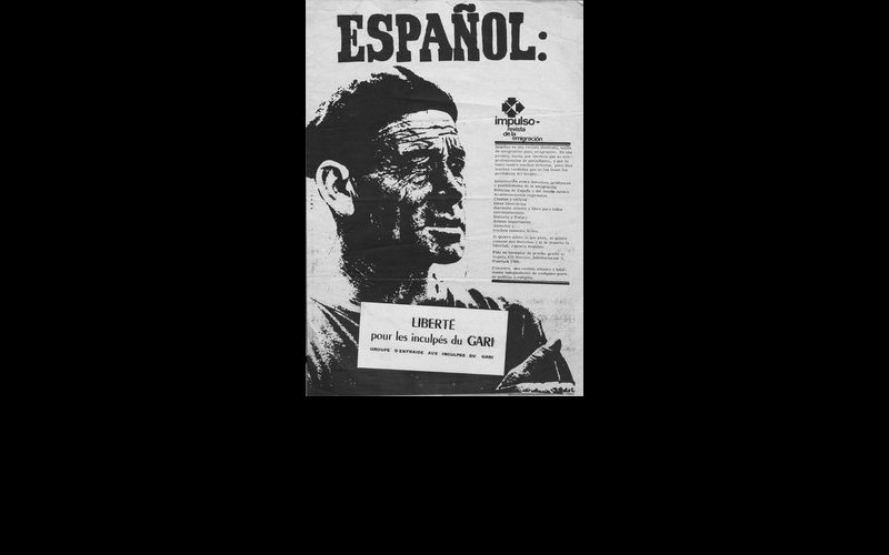 N°284. 1975. Español, Groupe d'entraide aux inculpés des GARI. GF2 30x43