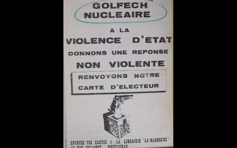 1981 (novembre) - Appel pour renvoi carte d'électeur, Montauban.
