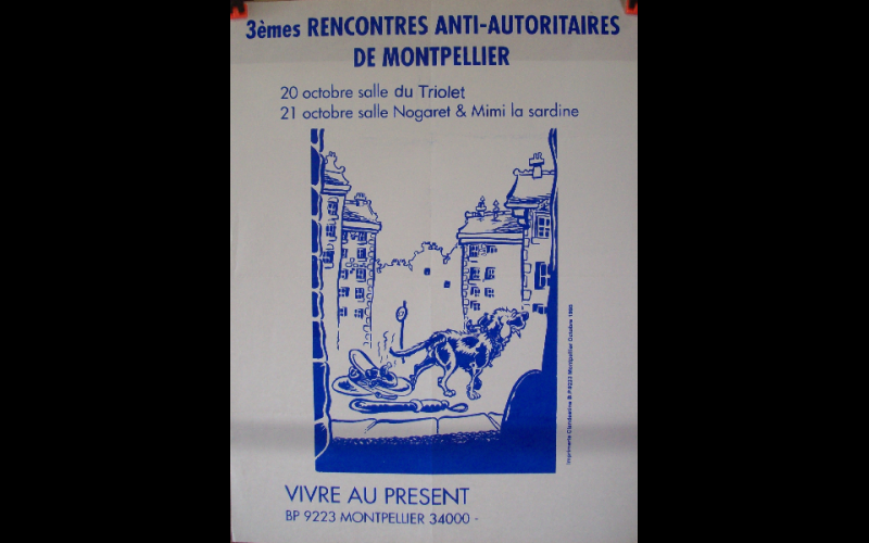 1995, Montpellier, rencontre libertaire, 60x80