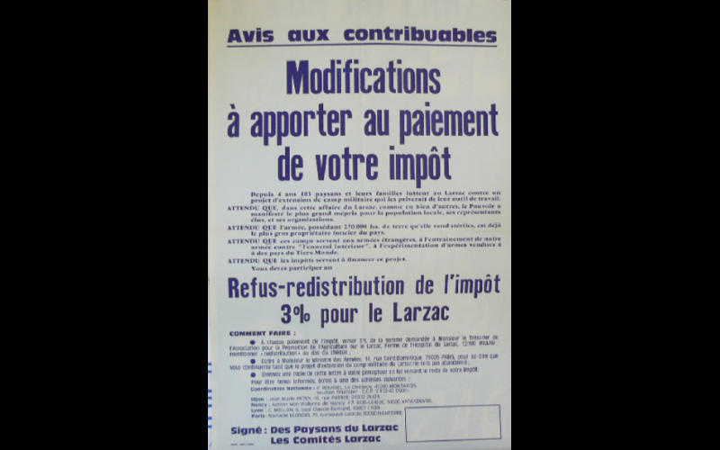 affiche refus impot Larzac 2