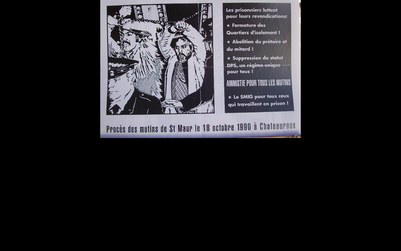 affiche procès mutins St-Maur, 1990 