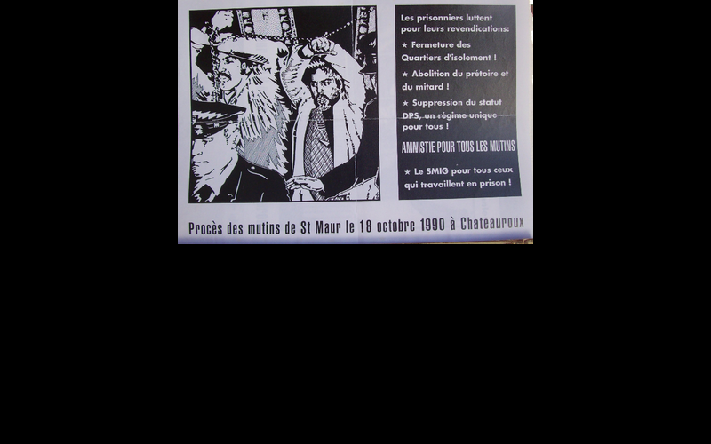 affiche procès mutins St-Maur, 1990