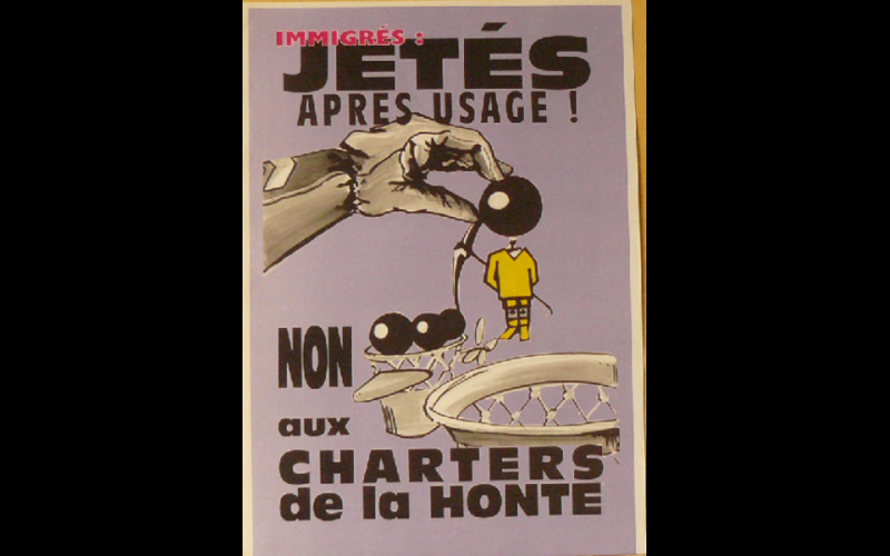 affiche immigrés jetés après usage