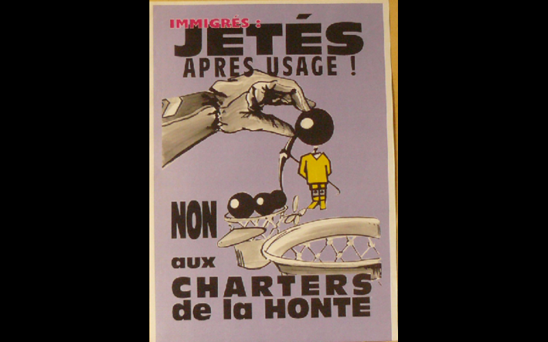 affiche immigrés jetés après usage 