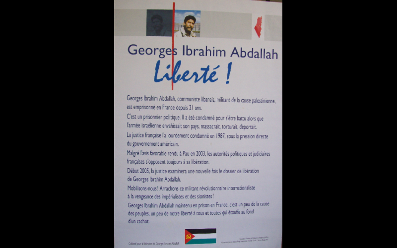 affiche liberté pour G. Ibrahim Abdallah, 2004