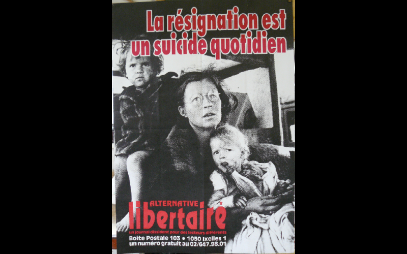 affiche Alternative Libertaire, Bruxelles, 45 x 60