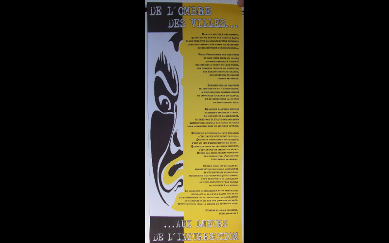 affiche lueurs de l'insurrection