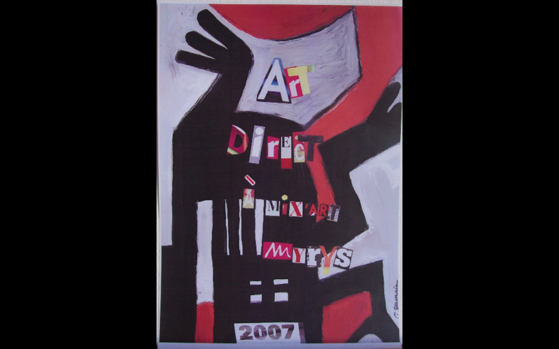 affiche expo myris soutien à AD, Toulouse, 2007