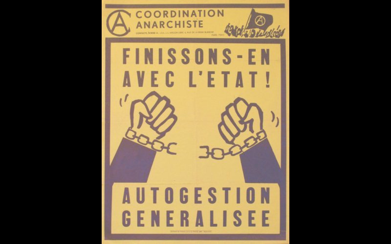 affiche Coordination Anarchiste, Paris, 40 x 60