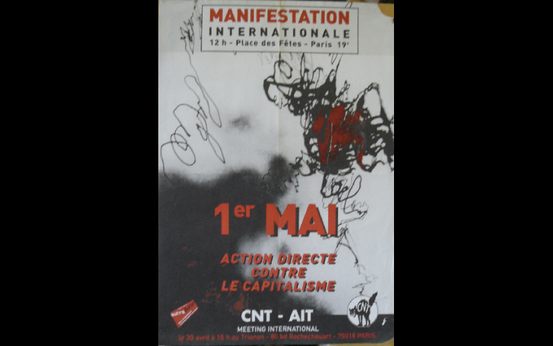 affiche CNT manif 1er mai, 2000, 45x60, Paris 