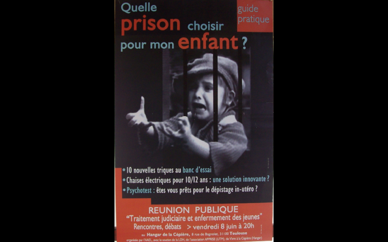 affiche journée contre prisons pour mineurs, Toulouse 