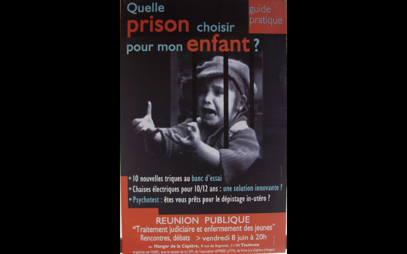 affiche journée contre prisons pour mineurs, Toulouse