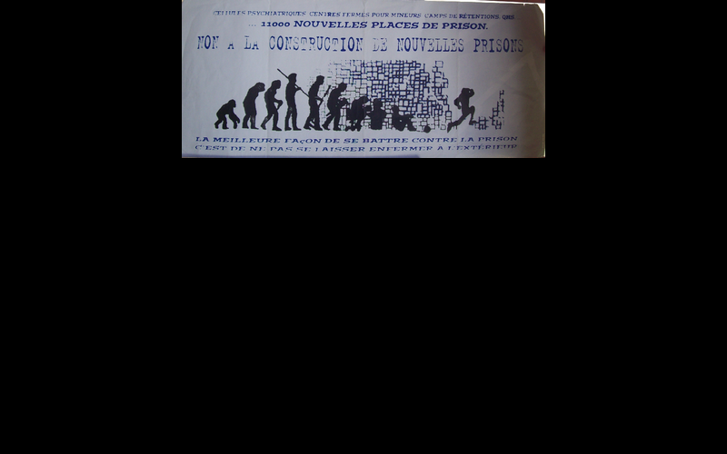 affiche Envolée contre construction nouvelles prisons