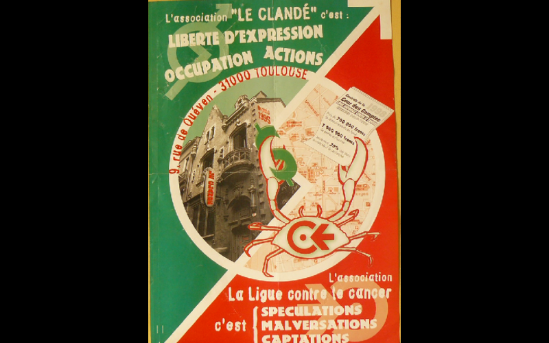 affiche anti-expulsion Clandé, Toulouse, 2000 