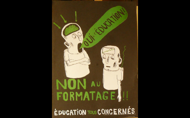 affiche oui à l'éducation, mouvement lycéen Toulouse, 2006 