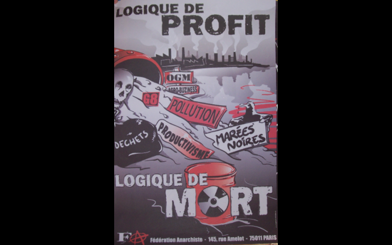 affiche anti-pollution, Fédération Anarchiste