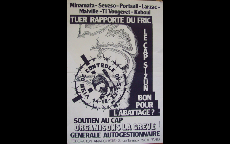 affiche Cap Sizun, Fédération Anarchiste, 45 x 60 