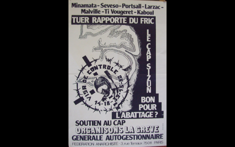 affiche Cap Sizun, Fédération Anarchiste, 45 x 60