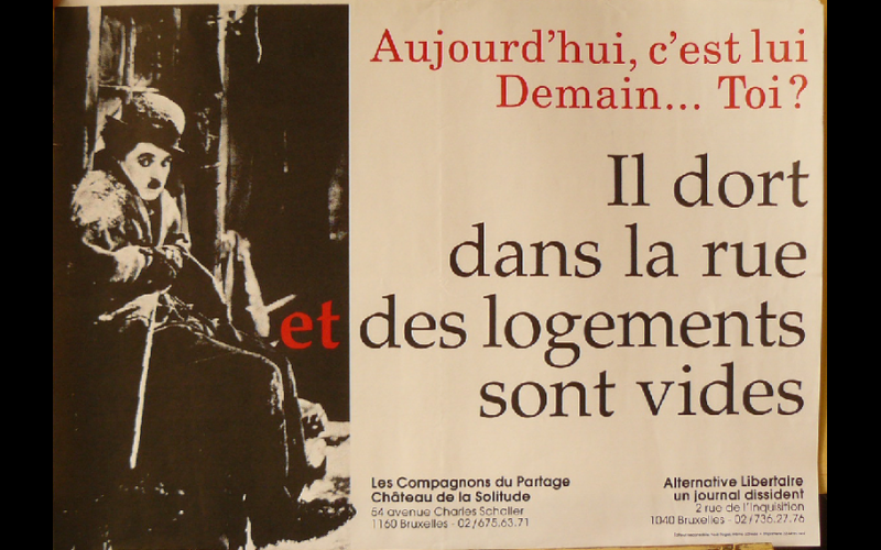 affiches logements vides, Alternative libertaire, Bruxelles