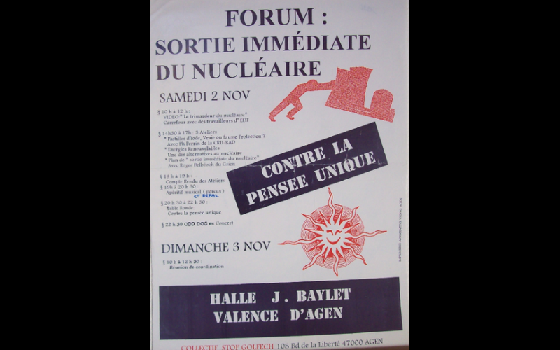 1996 (mars) - Forum sortie nucléaire à Valence-d'Agen - Collectif Stop Golfech 