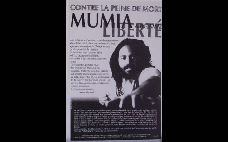 affiche peine de mort, Mumia