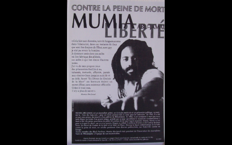 affiche peine de mort, Mumia 