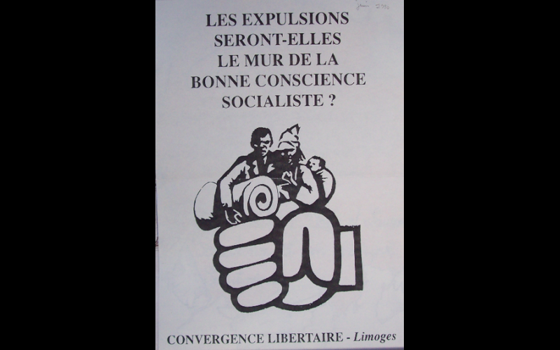 affiche contre les expulsions, Limoges