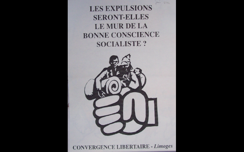 affiche contre les expulsions, Limoges 