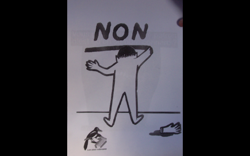 affiche manchot non, Pies colleuses, Toulouse
