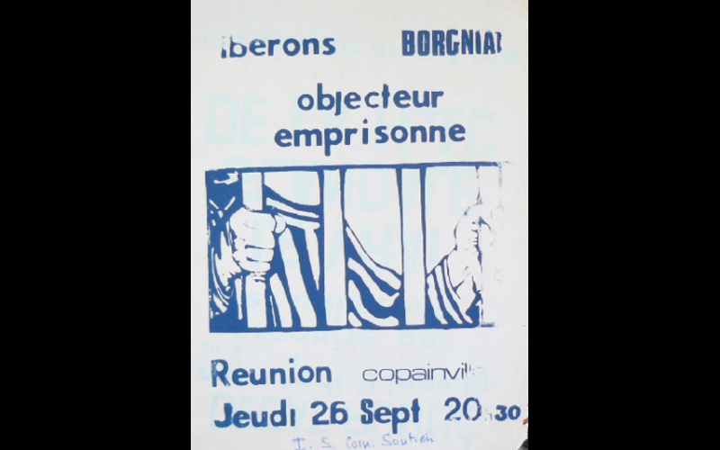 affiche réu soutien objecteur en prison