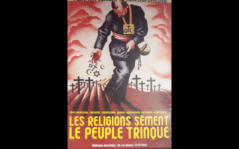 affiche religions, Fédération Anarchiste 