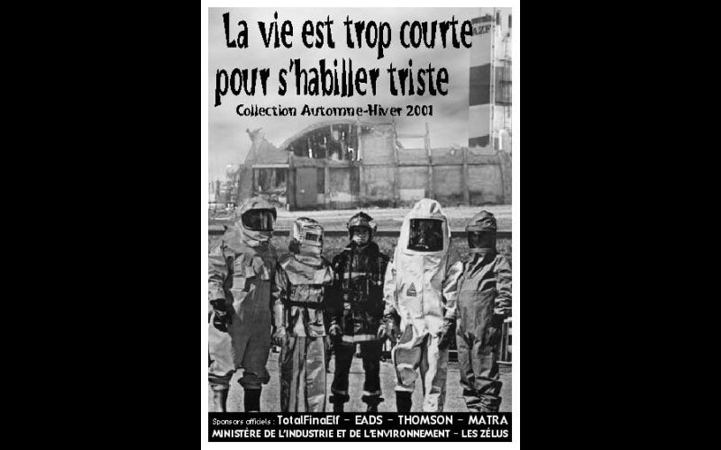 affiche AZF s'habiller triste, Infosuds, Toulouse, 2001