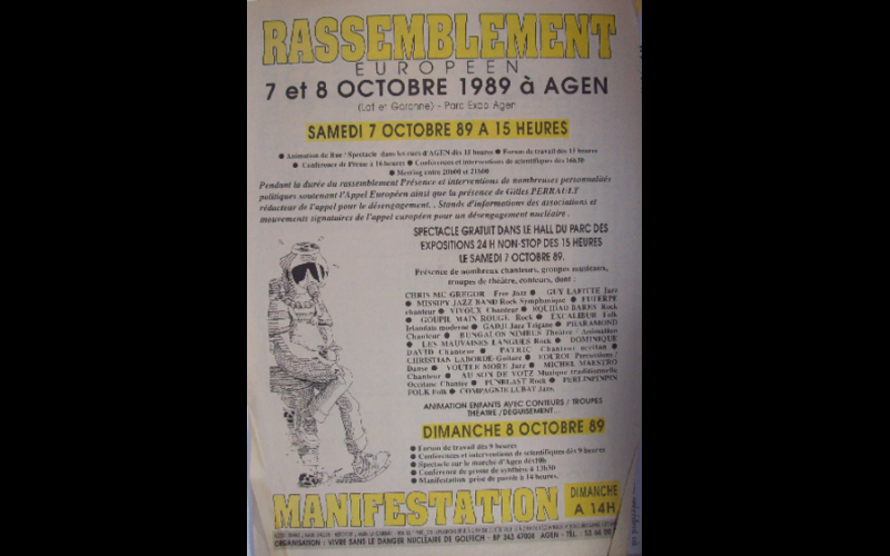 1989 (octobre) - Rassemblement à Agen -Stop Golfech