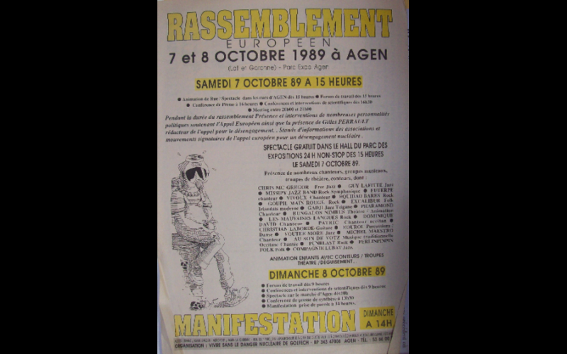 1989 (octobre) - Rassemblement à Agen -Stop Golfech 