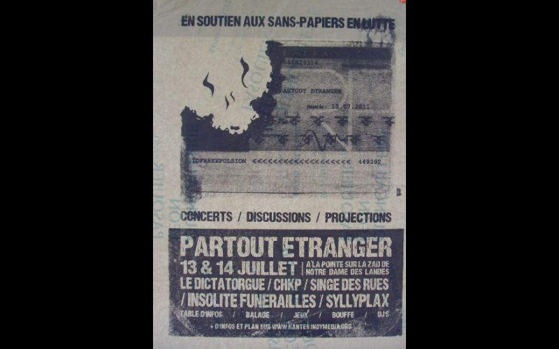 affiche journée soutien_aux_sans-papiers, ZAD Notre Dame des Landes