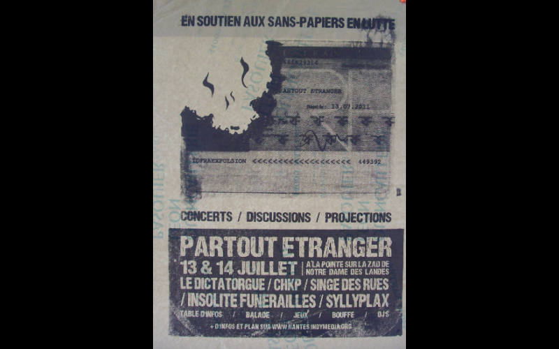 affiche journée soutien_aux_sans-papiers, ZAD Notre Dame des Landes 