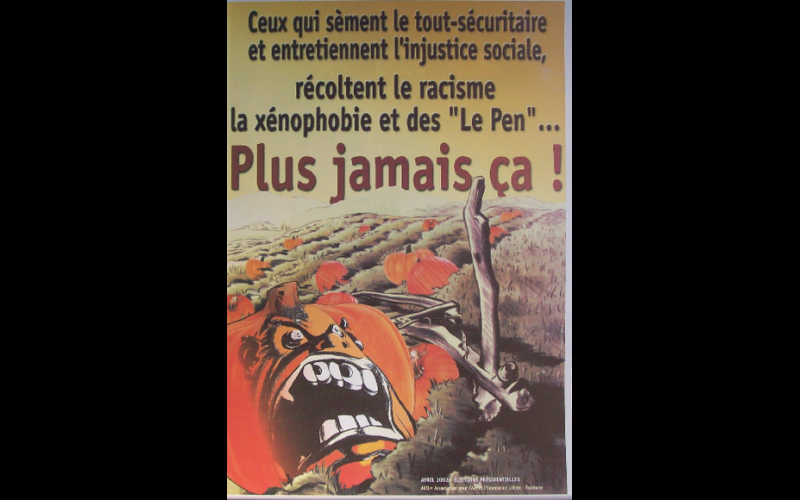 affiche anti-Le pen, AAEL, Toulouse, 2002 