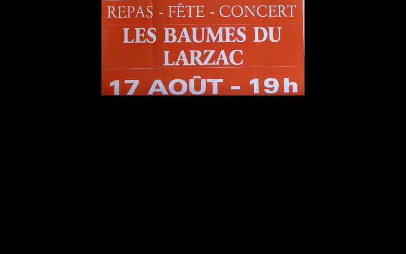 affiche fête les Baumes du Larzac