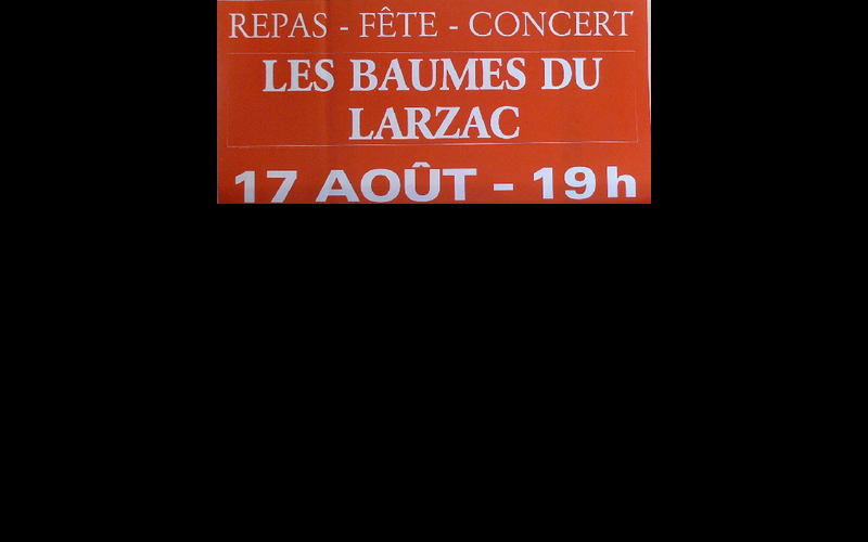 affiche fête les Baumes du Larzac 