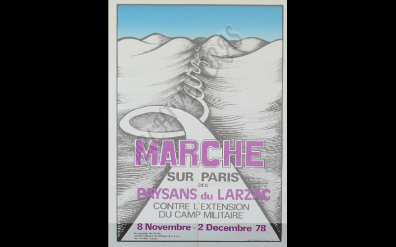 affiche marche larzac paris 1978