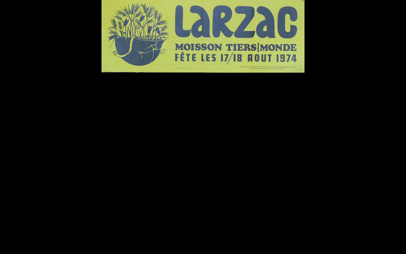 affiche Larzac moisson Tiers-monde, aout 1974